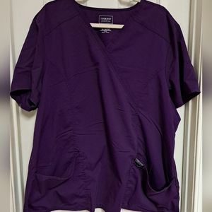 Womans Cherokee scrub top Purple 3XL